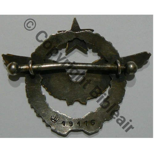 BREVET PILOTE  WW1 B19116  SM 2Anneaux Dos lisse Src.riviere.91 250EurInv 